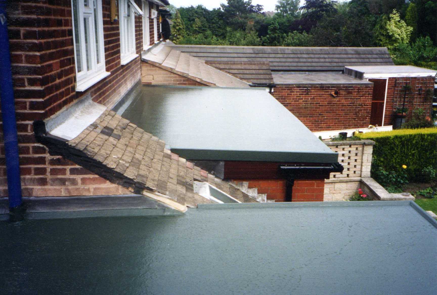 Fibreglass flat roof in sheffield