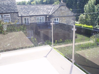 Fibreglass balcony with glass balustrade